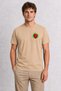 Geometric Strawberry Design T-Shirt - Cream