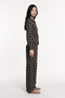 Plaid Scarf-Tie Wide-Leg Trousers Brown - 4