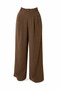 Brown Pleated Comfort Pants - 2