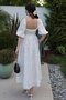 White Lace Detailed Brode Dress - 4