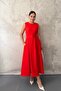 Rose Halter Neck Flared Dress