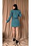 Blue Double Button Jacket and Mini Skirt Set - 3
