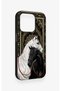 iPhone 15 Pro Compatible Noble Lover Horses Patterned Silicone Case - 3