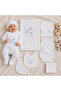 Baby Hospital Discharge Set 10-Piece Ecru Teddy Bear Embroidered Star Pattern Newborn Baby Set - 2