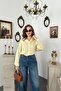 Yellow Embroidered Oversize Shirt - 4