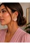 Pearlescent Pink Stylish Earrings