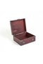 Flora Vintage Brass Embroidered Wooden Jewelry and Accessory Chest Dresuar Top Object (23X20X11 cm) - 2