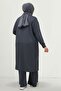 68082 Plus Size Modal Tunic with Side Slits - Anthracite - 4