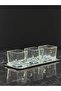 Silver Mavida 3-Piece Glass Bowl Set with Tray, Breakfast, Snack, and Sauce Serving Container with Baton Tray, 4 Pieces - 3