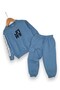 Boy's Seasonal Compact Cotton 2-3-4-5-6 Years Old Top and Bottom Tracksuit Set - 2