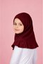 Pink Hijab for Kids – Modest Islamic Headscarf with Lace Ruffle Trim & Decorative Bow, Cute Muslim Hijab for kids - 3