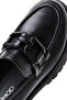 Women's Black Thick-Soled Leather Masculine Loafer Af190002Dv - 8