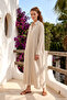 Merwish Seyyar Belted Long Linen Shirt 1811 Stone
