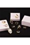 Rings for Women Waterproof Chunky Ring Non Tarnish Gold Ring Set Stackable Statement Rings Adjustable Open Fashion Jewelry - 4