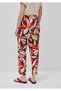 Women's Purple Mix 100% Linen All-Over Printed Jogger Pants - 2