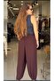 Plus Size, Elastic Waist, Draped Viscose Fabric, Shalwar Pants - 4