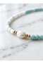 Turquoise White Cat's Eye & Baroque Pearl Detailed Necklace - 3