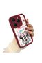 Tecno Spark 20 Pro 4g Compatible Case Camera Protector Minnie Pattern Burgundy Lover Couple Silicone Phone Case - 3