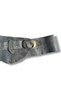 Women's Anthracite Patterned Genuine Leather Belt - Mabel Handmade Design - Standard Size - 3