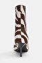 Allbucks Pull* Bear* Genuine Calfskin Zebra Pattern Heeled Boots Abpnb00015 - 3
