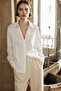 Lyocell Oversize Gömlek – Beyaz