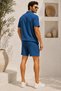 Men's Polo Collar T-Shirt and Shorts Set Ottoman Fabric Zippered Polo Collar T-Shirt and Oversize Fit Shorts 2-Piece Summer Set Men's Polo Collar T-Shirt Shorts Set 2-Piece Set - 5
