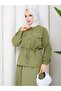 Women's Hijab Skirt and Jacket Set Double Fabric - Women's Top and Bottom Two-Piece Set - 3