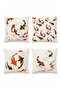 Double Fish Patterned 4-Piece Throw Pillow Cover Set - 3