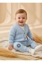 Teddy Bear and Rainbow Embroidered Baby Knitwear Set - 2