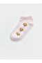 Nevavm Patterned Girls' Booties Socks with Difference in Color, Pack of 5 - 3