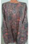 Er Clothing Paper Print Combed Cotton Blouse Long-Sleeve 3 Buttons Print - 3