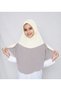 Girls Hijab for Kids – Stylish Two-Tone Modest Islamic Headscarf for Muslim Girls, Kids Hijab with Decorative Pearl Details & Scalloped Trim - 3