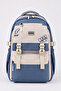 7370 Korean Style Multi-Compartment, Large Internal Volume, Water Bottle Pocket School and Daily Use Backpack
