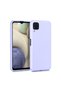 Samsung Galaxy A12 Compatible Silicone Case - Pastel Color Tone Flexible Cover with Camera Protection - Lilac