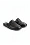 Men's Leather Slippers Black Home Office Guest Groom