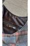Navy Plaid Pattern Bag / Navy Blue Plaid Pattern Shoulder Bag (28*49) - 6