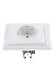 Hoff Soft single schuko socket, recessed, protective contact, 16A, white - 2