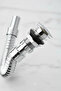 Chrome Push-Button Siphon Bellows Siphon with Push Stop for Sink Kitchen Siphon Stainless () - 2