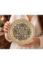 Single Copper Coffee Presentation Tray – Handcrafted Patterned Turkish Coffee Serving Plate