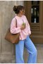 Pink Oversize Knitted Sweater - 2
