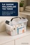 8.5 L Transparent Storage Box with Carrying Handle and Latching Lid Multi-Purpose Organizer Box - 5