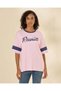 Women Pink Printed Oversized T-Shirt
