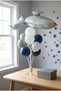 Large Size Interstellar Spacecraft Balloon Stand Set |   Transparent 7-Piece Stand + Spacecraft Foil Balloon 48” + 7 Latex Balloons