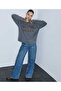Çift parça görünüm işlemeli sweatshirt - 2