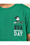 Boys Green Printed Mickey Mouse T-Shirt - 3