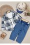 Lumberjack Shirt, Friends Embroidered Hat, Long Sleeve Badi Lycra Jeans, 4-Piece Baby Boy Set