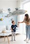 Large Size Interstellar Spacecraft Balloon Stand Set |   Transparent 7-Piece Stand + Spacecraft Foil Balloon 48” + 7 Latex Balloons - 4