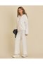 Senior Girls White Knit Wide Leg Pants - 5