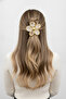 Stylish Flower Design Yellow Framed Transparent Petal Hair Clip - 2