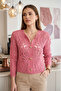 lace patterned gold buttoned basic jacket